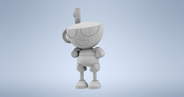 cuphead reycondordanko descargar gratis stl modelo imprimiblescom 3d modelos juguetes juegos acción cifras estatuas 3d print model - Mito3D