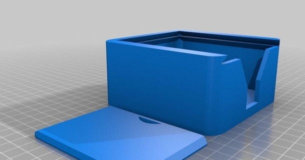 loose paper cube sliding lid daf133 download free stl model printablescom 3d models household office 3d print model - Mito3D