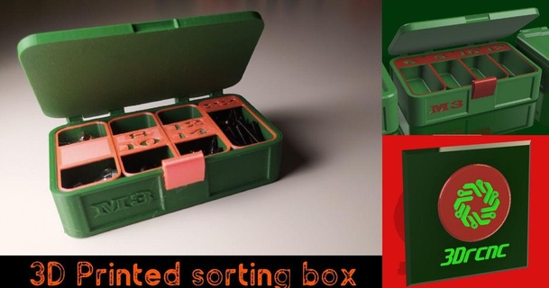 storage sorting box nuts bolts 600 000 combinations 3drcnc download free stl model printablescom 3d models hobby & makers organizers 3d print model - Mito3D