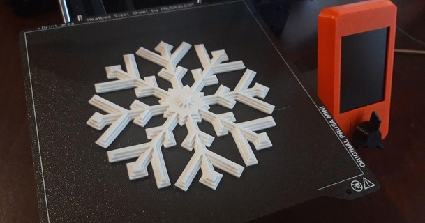 snowflake ukasz download free stl model printablescom 3d models art & design 2d plates logos 3d print model - Mito3D