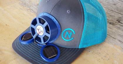 solar hat fan ubermeisters download free stl model printablescom 3d models seasonal designs summer cell hot printable 3d print model - Mito3D