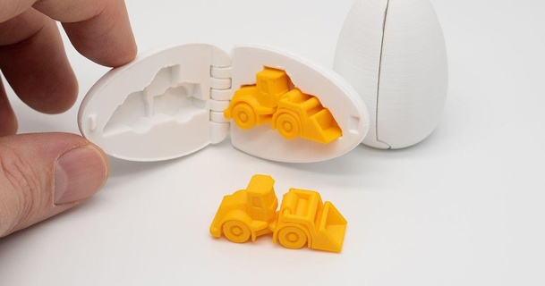 sorpresa huevo 3 v2 minúsculo rueda cargador agepbiz descargar gratis stl modelo imprimiblescom 3d modelos juguetes juegos impresión pala cargadora 3d print model - Mito3D