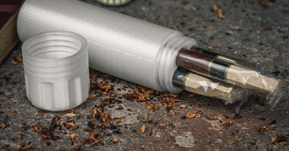 cigarro caso funda ivo tocino descargar gratis stl modelo imprimiblescom 3d modelos artilugio tapón rosca fumar 3d print model - Mito3D