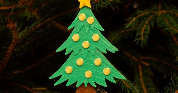 multicolor christmas tree ornament kelly egan download free stl model printablescom 3d models seasonal designs winter & year's ornaments 3d print model - Mito3D