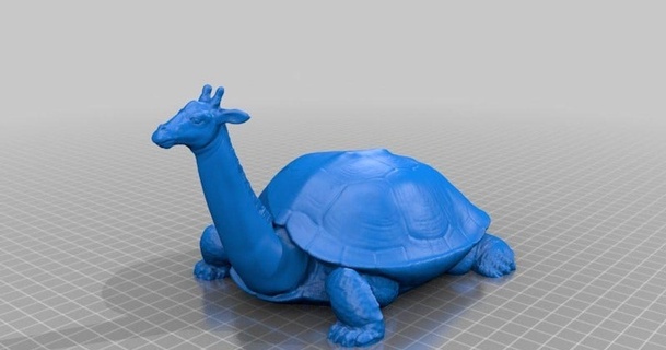 Giraffe Schildkröte Saul Schaffer download frei stl Modell Printablescom 3d Modelle Kunst Design Skulpturen Hybrid Meshmixer 3d print model - Mito3D