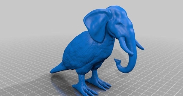 bird elephant saul schaffer download free stl model printablescom 3d models art & design sculptures hybrid meshmixer 3d print model - Mito3D