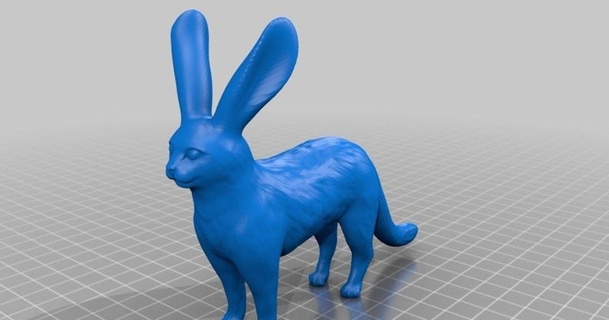 bunny cat saul schaffer download free stl model printablescom 3d models art & design sculptures hybrid meshmixer 3d print model - Mito3D