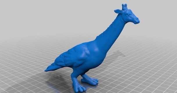 Giraffe Krähe Saul Schaffer download frei stl Modell Printablescom 3d Modelle Kunst Design Skulpturen Hybrid Meshmixer 3d print model - Mito3D