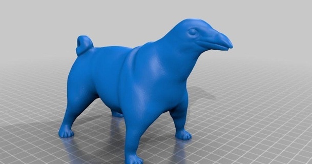 raven pug saul schaffer download free stl model printablescom 3d models art & design sculptures hybrid meshmixer 3d print model - Mito3D