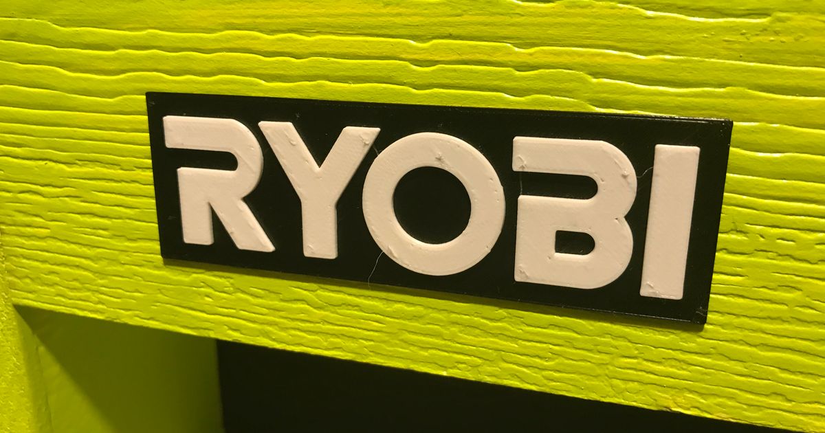 Ryobi proje tabela simple3d indir Bedava stl model printablescom 3d modeller hobi yapımcılar araçlar logo 3D print model - Mito3D