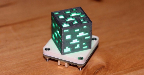 küçük cevher blok antalife indir Bedava stl model printablescom 3d modeller Sanat tasarım tasarımlar cr2032 oyun Minecraft 3d print model - Mito3D