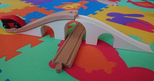 ikea lillabo train bridge base pavel starosta download free stl model printablescom 3d models toys & games building arch brio pillar 3d print model - Mito3D