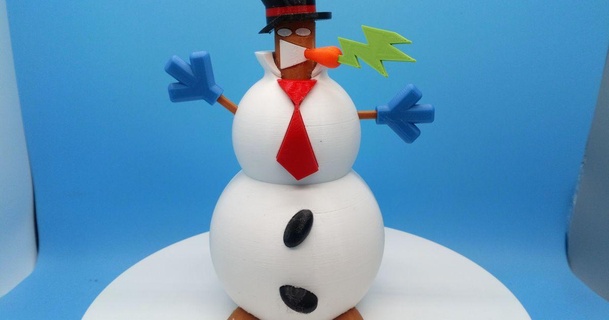 snow henchman - snowman neil3dprints download free stl model printablescom 3d models seasonal designs winter & christmas year's adorable funny printatoon 3d print model - Mito3D