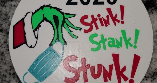 2020 stink stank stunk bomber download free stl model printablescom 3d models seasonal designs winter & christmas year's grinch mk3smmu2s mmu 3d print model - Mito3D