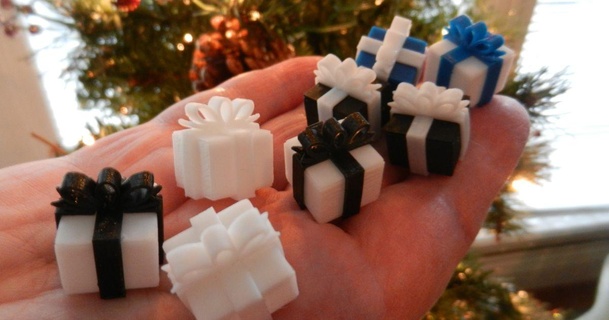 tiny gift box gerrypb download free stl model printablescom 3d models seasonal designs winter & christmas year's nozzlebox earings 3d print model - Mito3D