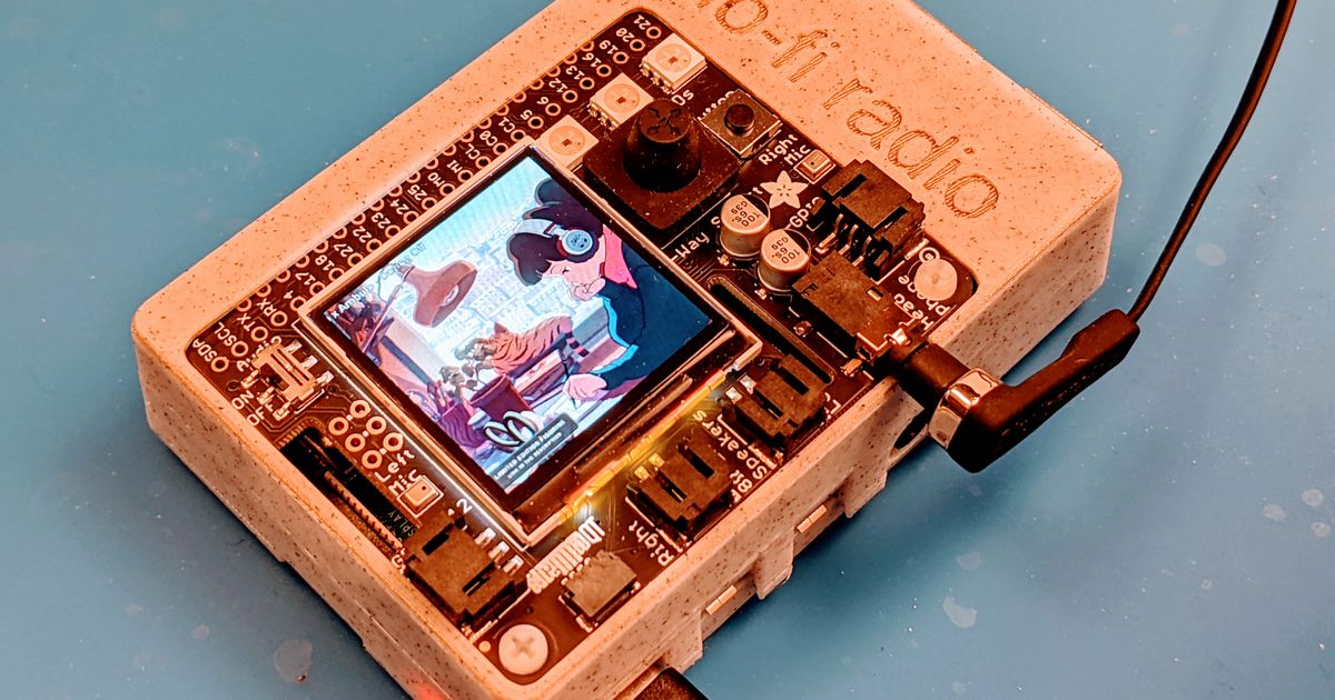 lofi radio pi4 + Braincraft chapeau Cas gaine jappe Télécharger libre stl modèle imprimablescom 3d modèles gadgets portable dispositifs adafruit raspberrypicase braincraftchapeau adafruitlearningsystem 3D print model - Mito3D