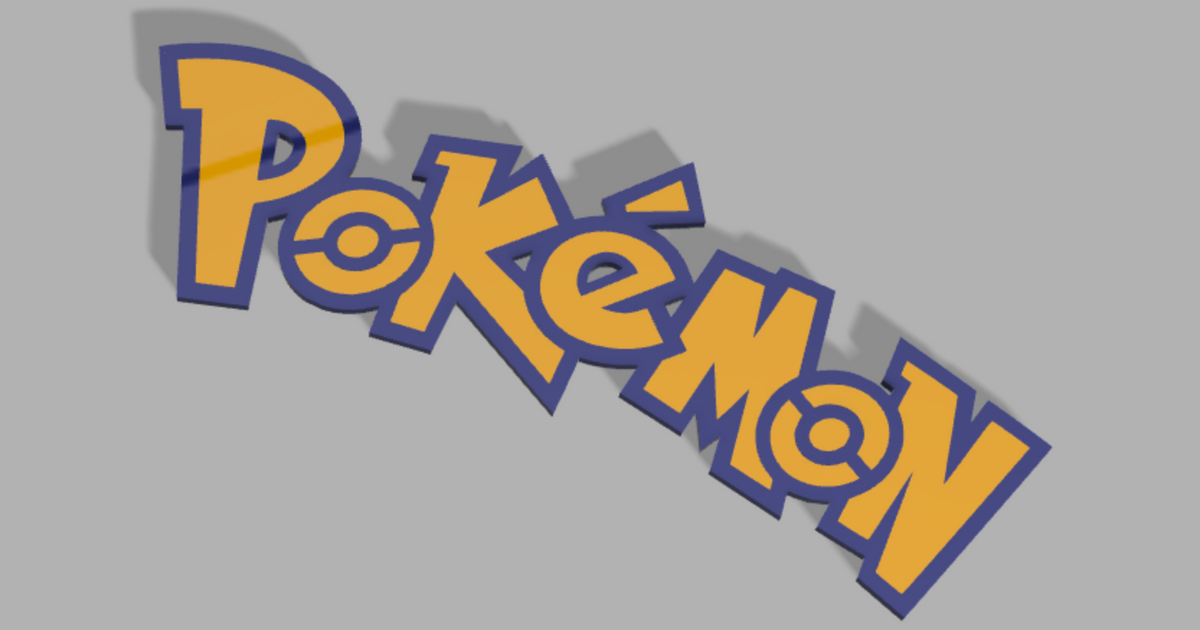 pokemon logo pared Arte afeitadora audio descargar gratis stl modelo imprimiblescom 3d modelos diseño 2d platos logos 3D print model - Mito3D