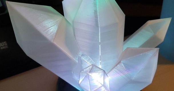 incandescente cristallo lampada arudina Scarica gratuito stl modello printablescom 3d Modelli domestico arredamento cristalli bagliore luminoso 3d print model - Mito3D