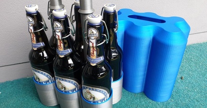 6 Pack Bier Träger 05 Flaschen Bahre flaschentr ger tronnisch download frei stl Modell Printablescom 3d Modelle Haushalt Haus Ausrüstung Kiste 3d print model - Mito3D