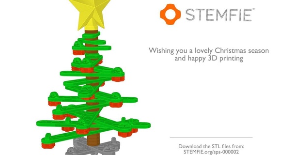 stemfie desktop christmas tree stemfie3d download free stl model printablescom 3d models toys & games building 3d print model - Mito3D
