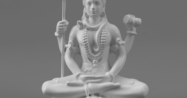 shiva meditation tiger skin making gods india download free stl model printablescom 3d models art & design sculptures divine god hindu hinduism 3d print model - Mito3D