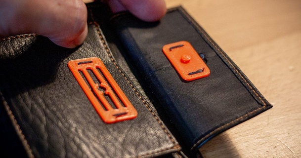 flat snap fastener - ie wallets fabric volly download free stl model printablescom 3d models fashion accessories repair rivet wallet 3d print model - Mito3D