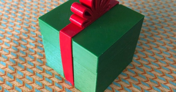 gift box dlesaffre download free stl model printablescom 3d models seasonal designs winter & christmas year's bow 3d print model - Mito3D