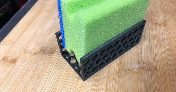sponge dryer cucina spugna drenaggio asfaltohummel Scarica gratuito stl modello printablescom 3d Modelli domestico esagono gadget portaspugna 3d print model - Mito3D