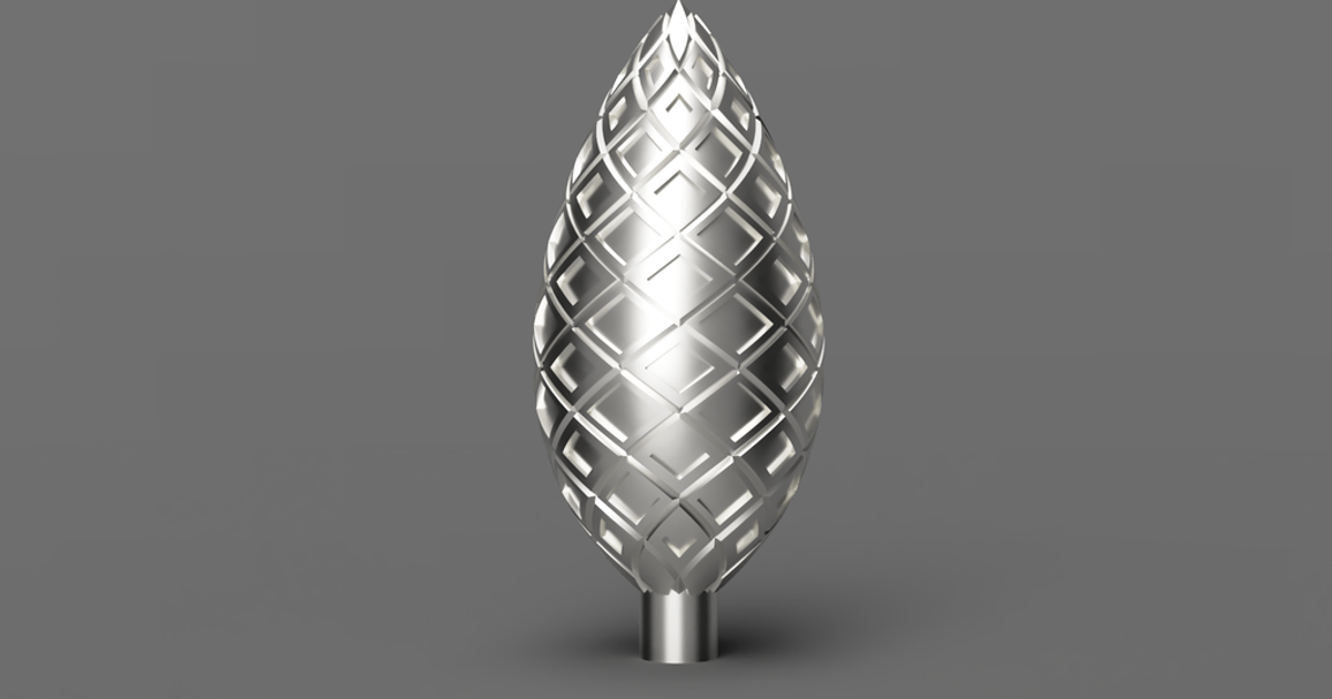 Weihnachtskugel 04 Vase Modus wilko download frei stl Modell Printablescom 3d Modelle saisonal Designs Winter Weihnachten autodeskfusion360 Weihnachtsdekorationen Weihnachtsschmuck 3D print model - Mito3D