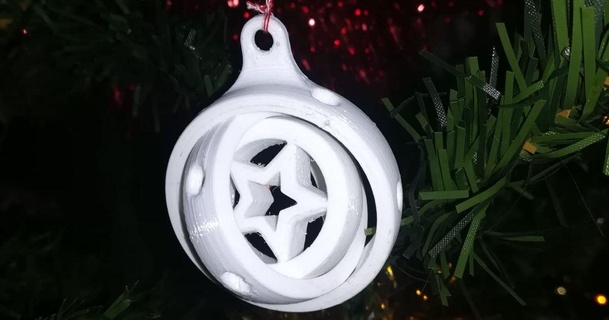 gyro christmas globe ornament andychriss123 download free stl model printablescom 3d models seasonal designs winter & year's 3d print model - Mito3D