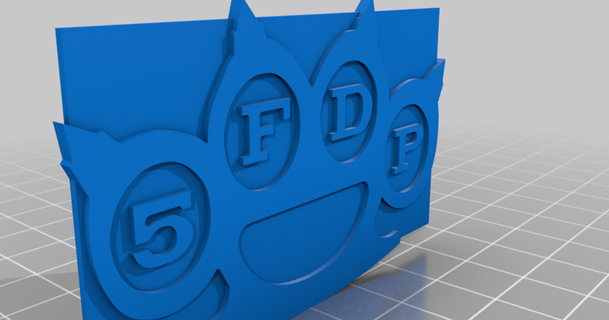 5fdp roman f download free stl model printablescom 3d models art & design 2d plates logos 3d print model - Mito3D