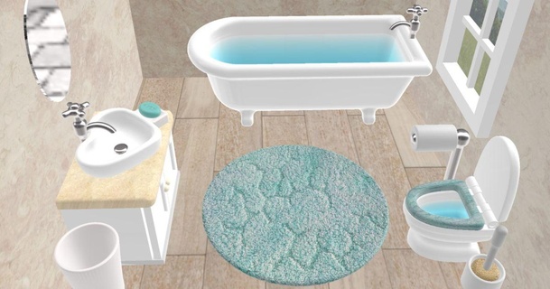 maison poupées salle bains ensemble enely Télécharger libre stl modèle imprimablescom 3d modèles jouets Jeux 3d print model - Mito3D
