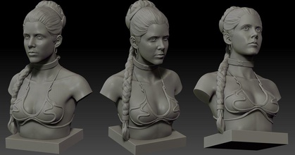esclavo leia alejandro argandona descargar gratis stl modelo imprimiblescom 3d modelos Arte diseño esculturas 3d print model - Mito3D
