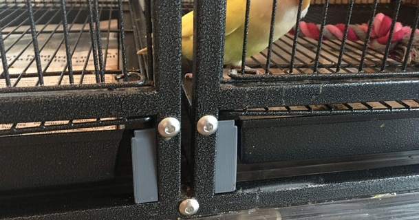 bird cage filler clips hampton divided trowhite download free stl model printablescom 3d models household pets 3d print model - Mito3D