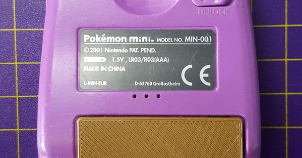 pokemon mini battery lid davedarko download free stl model printablescom 3d models gadgets 3d print model - Mito3D