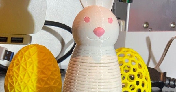 easter bunny springo bitsplusatoms download free stl model printablescom 3d models toys & games slingo 3d print model - Mito3D