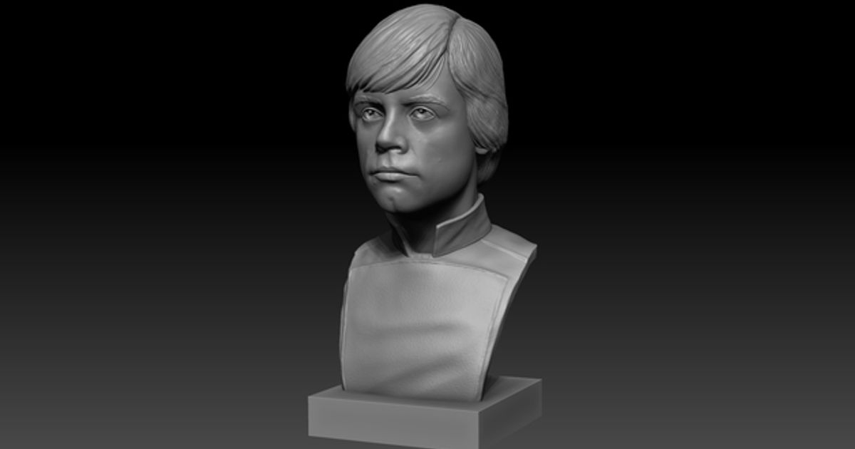 luke skywalker v2 alejandro argandona download free stl model printablescom 3d models art & design sculptures starwars 3D print model - Mito3D