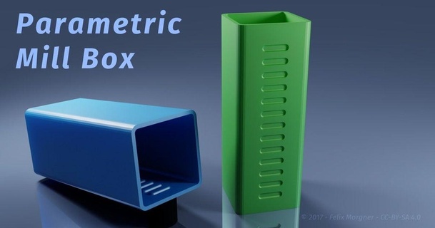parametric box felix morgner download free stl model printablescom 3d models hobby & makers tools boxes freecad milling toolbox 3d print model - Mito3D