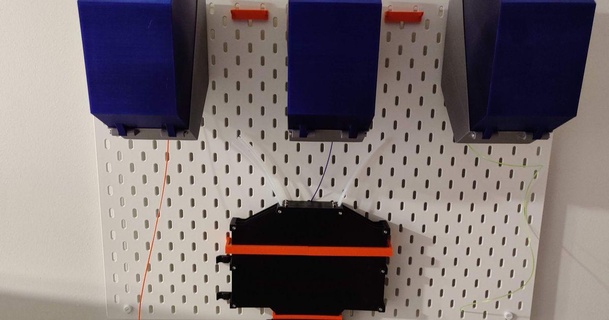 ikea sk dis wall storage filament buffer drybox mounts jouni download free stl model printablescom 3d models printers - upgrades filamentbuffer filamentdrybox ikeaskadis mmu2s 3d print model - Mito3D