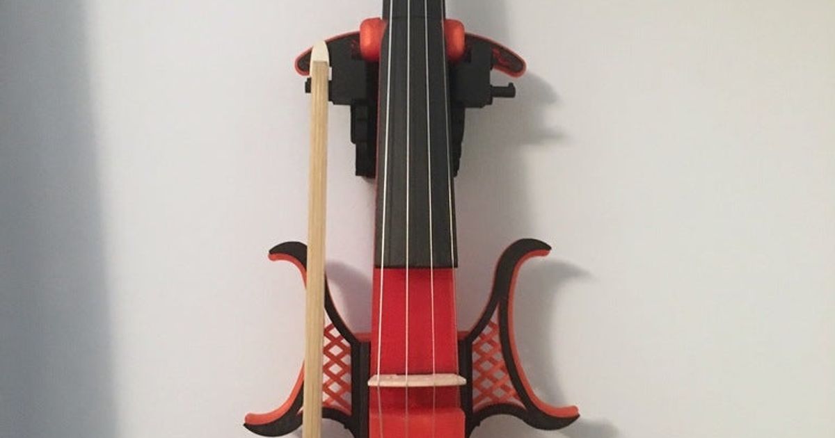 electric violin wall hanger jax download free stl model printablescom 3d models hobby & makers music 3D print model - Mito3D