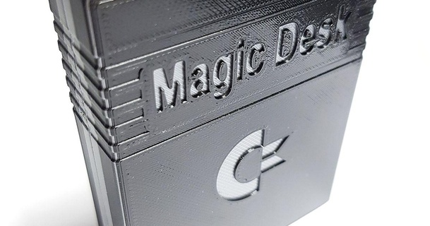 commodore c64 magic desk cartridge housing case osfald download free stl model printablescom 3d models gadgets computers 3d print model - Mito3D