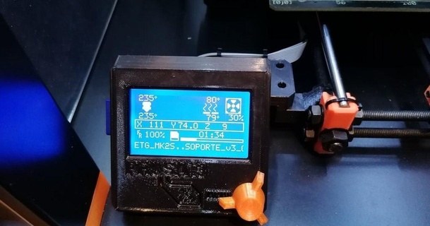 prusai3 lcd cover assy mk3s style reprap discount graphic smart controller donronchi download free stl model printablescom 3d models printers - upgrades clone fullgraphic fullgraphiclcdcase lcd12864 prusa 3d print model - Mito3D