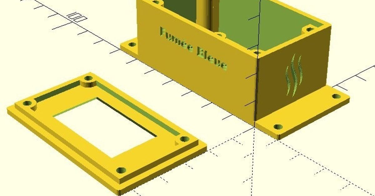 eletrônico projeto caixa fumaça ebleue baixar livre stl modelo printablescom 3d modelos passatempo fabricantes eletrônicos boite caso bainha Customizável personalizado 3D print model - Mito3D