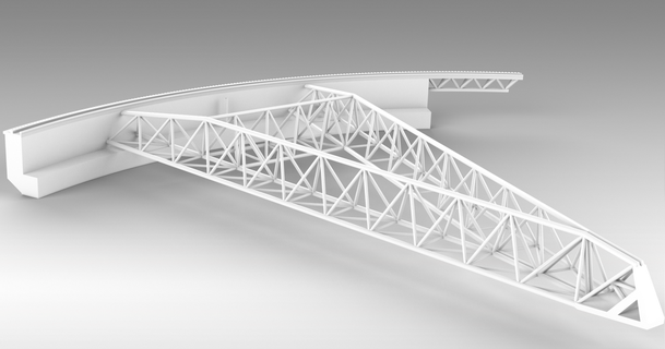 rotación maeslant holandés Ingenieria balsa descargar gratis stl modelo imprimiblescom 3d modelos aprendizaje barrera marejadas ciclónicas oleada 3d print model - Mito3D