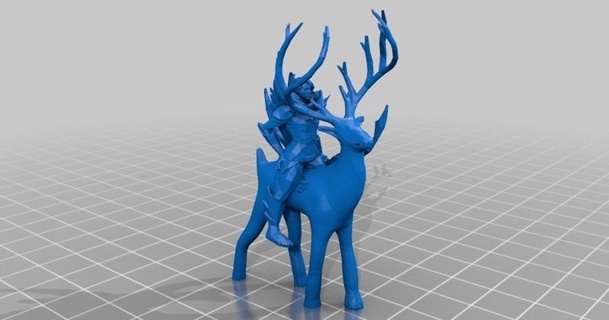 female ranger deer udo's 3d world download free stl model printablescom models toys & games board 28mm 3d print model - Mito3D