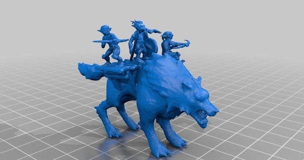 18mm warg goblin platform d&d udo's 3d world download free stl model printablescom models toys & games board rpg 3d print model - Mito3D