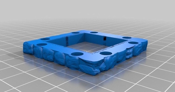 forja 20 áspero Roca magnético base remezclado rezumando udo 3d mundo descargar gratis stl modelo imprimiblescom modelos juguetes juegos tablero rpg 3d print model - Mito3D