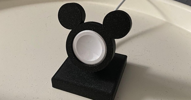 manzana reloj retrasos carga lars cero descargar gratis stl modelo imprimiblescom 3d modelos artilugio portátil dispositivos Applewatchstand disney Mickey Mouse 3d print model - Mito3D