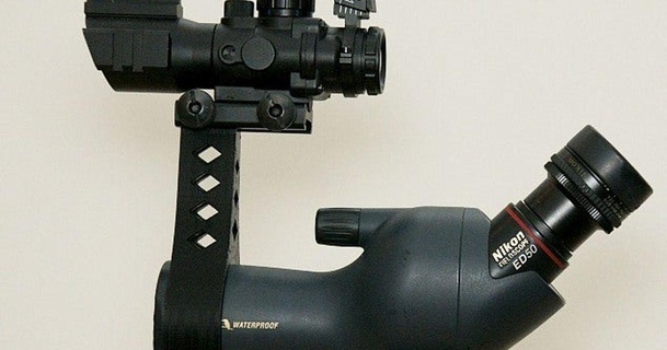 OTAN picatinny carril Nikon ed50 punteo alcance bicicleta ciclista descargar gratis stl modelo imprimiblescom 3d modelos aprendizaje física astronomía observación aves descubridor freecad montar 3d print model - Mito3D