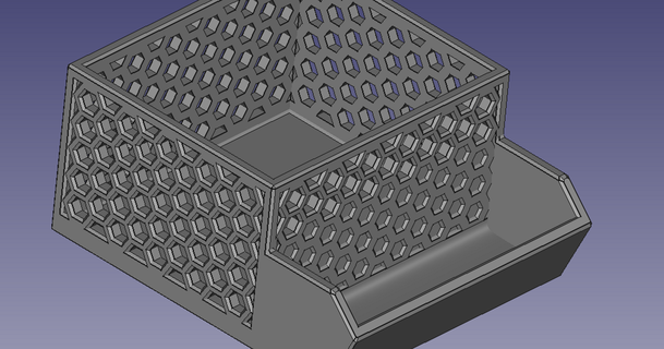 honeycomb box pocket bitn download free stl model printablescom 3d models household office basket hexagonal 3d print model - Mito3D